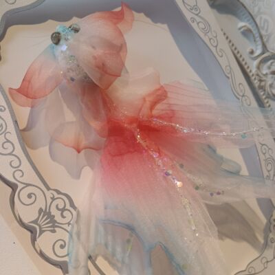 原创新款小锦鲤手工烫花小金鱼汉服头饰百搭仙女裙子气质超仙唐风