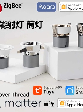 led智能射灯涂鸦zigbee嵌入式客厅绿米调光筒灯matter直连homekit