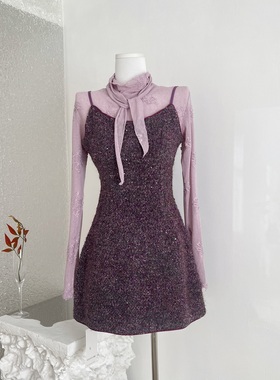 EIA一尧江南富家女内搭气质毛针织衫女秋冬绣花内搭打底上衣