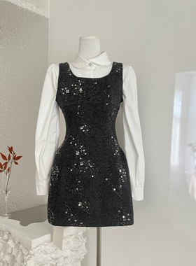 Barb Chill法式娃娃领长袖衬衫女冬季高级感衬衣灯笼袖上衣小个子