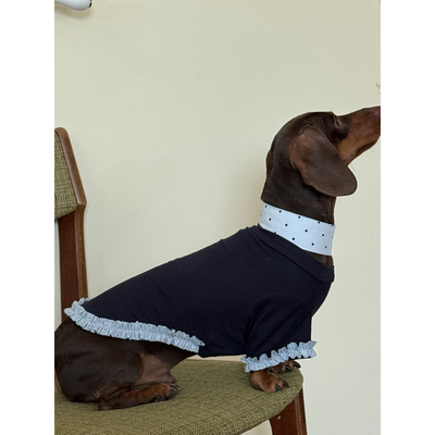 POXFFEE Pet/狗狗衣服秋冬人宠亲子装条西高地腊肠雪纳瑞宠物衣服