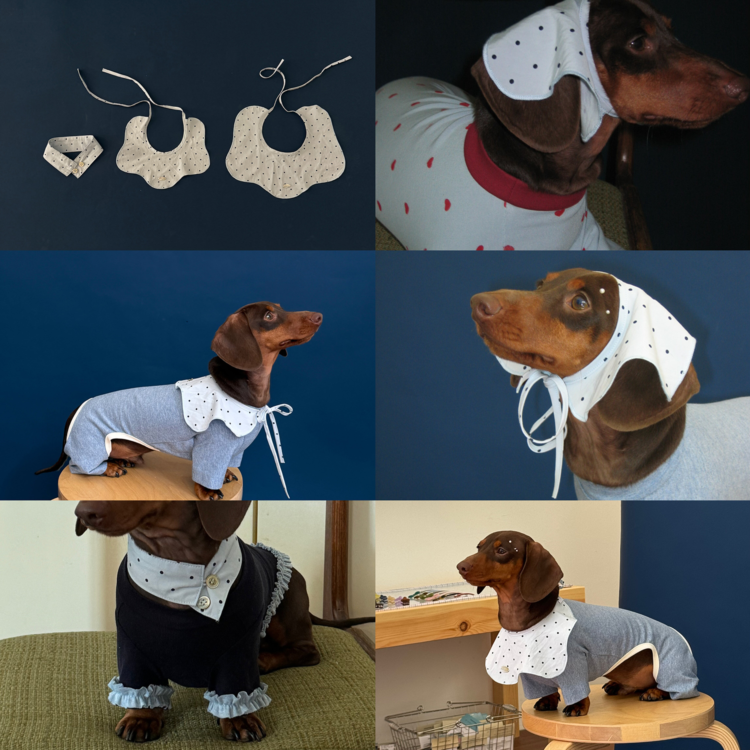 POXFFEE Pet/时尚狗狗波点丝巾宠物口水巾中小型犬腊肠西高地