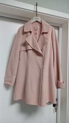 粉色双面羊绒大衣女中长款2025新款秋冬高级感小个子羊毛呢外套