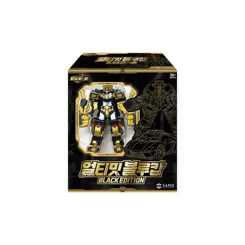 韩国Metal Cardbot 炫卡斗士黑金版超炫电光王警车变形机器人玩具