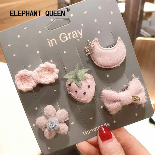 宝宝不伤可爱幼儿套装胎毛碎发夹