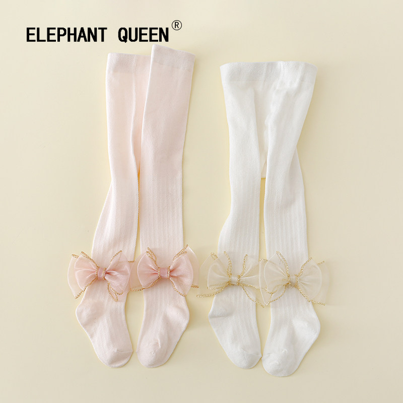 女童打底裤夏天薄款外穿配裙子宝宝连裤袜夏季超薄白色儿童长裤袜