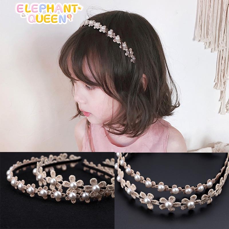 韩版新款儿童镶嵌珍珠花朵发箍 可爱公主头花女童春夏季ins风头饰