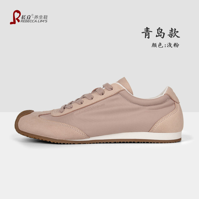 长立青岛款复古宽头德训鞋女