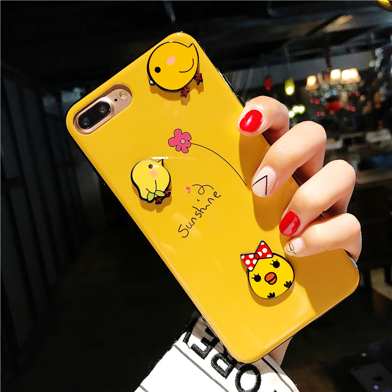 insÍøºìͬ¿îÁ¢ÌåС¼¦Æ»¹ûXÊÖ»ú¿Çiphone7plusÈ«°ü·Àˤ8¹è½ºÌ×Å®6s