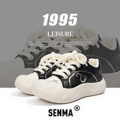 森马女鞋 2026新款 小众设计丑萌鞋 SENMA 厚底增高百搭运动休闲板鞋