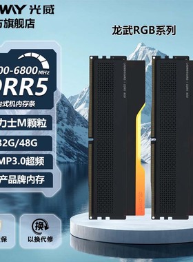 光威龙武RGB 32g(16gx2) ddr5 6000 6400 6800 8000 台式机内存条