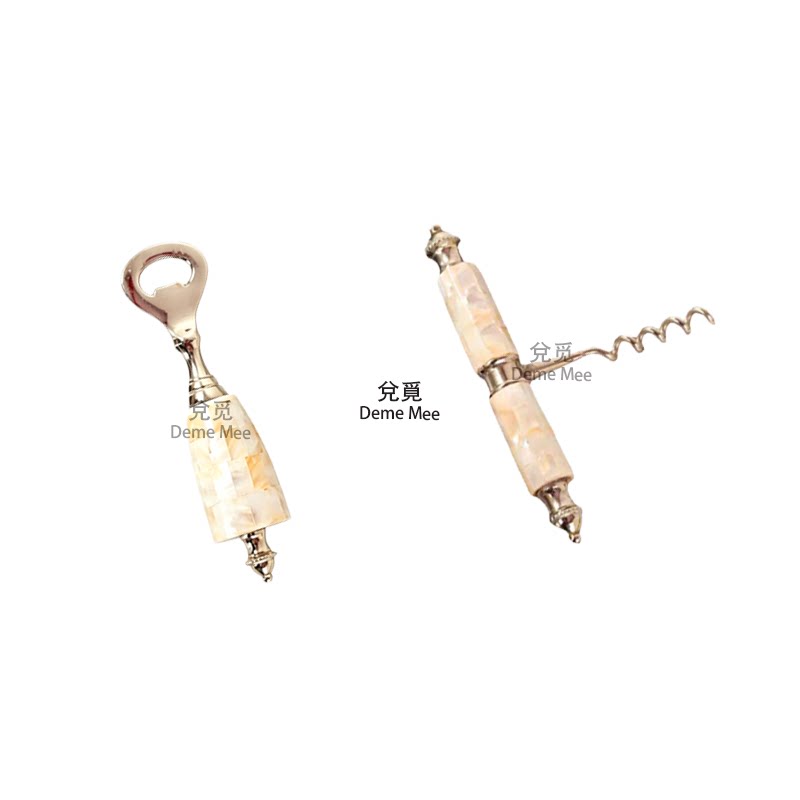 印度进口黄铜贝壳开瓶器红酒啤酒起瓶器套装装饰摆件