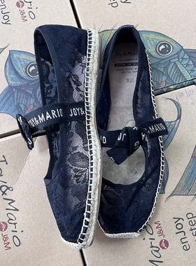 JM快乐玛丽夏季网纱蕾丝透气单鞋平底休闲懒人鞋一脚蹬女鞋01972W