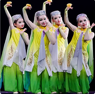 沙枣子花开十里香儿童回族民族舞蹈儿童古典舞少数民族舞蹈演出服