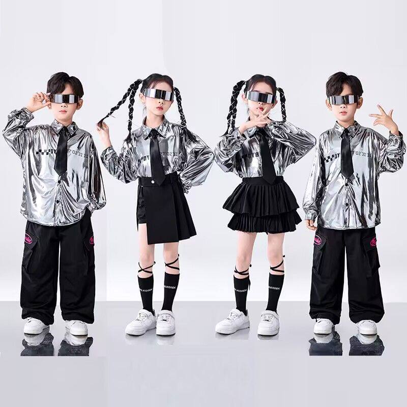 六一儿童演出服春季新款爵士舞科技感服装亮片走秀架子鼓表演街舞