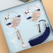 金属书签中国风古典故宫文创古风年货年会节礼物 鹤舞长安