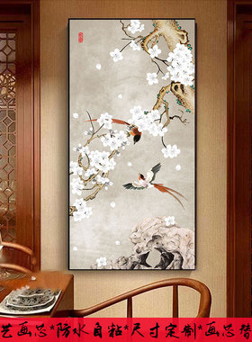 客厅可定制油画布防水自粘古风