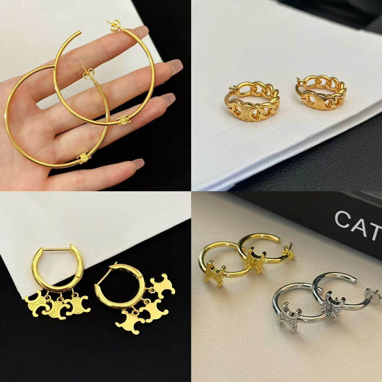 金色圈圈流苏耳饰轻奢简约高级感耳环时尚气质百搭18k金耳钉女