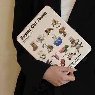 10.9英寸 保护套ipad 11英寸 小猫合集适用iPad 网 2021版 Air5 Pro 旋转ipad mini6平板保护套可爱卡通iPad