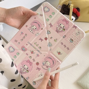 2025版 10.9英 2021版 少女心ipad mini6 平板保护套女款 Pro 11英寸 第10代 iPad Y粉色草莓小羊适用iPad