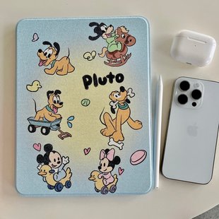 防摔iPad 10. 8.3英寸 Air3 10.5英寸 Pro mini6 简约平板电脑壳iPad Air5 旋转ipad 新款 蓝色布鲁托适用iPad