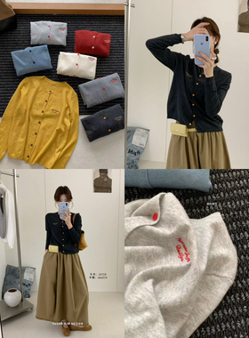 SUSAN-十三行秋季韩系设计感刺绣超柔软舒适羊毛针织开衫女26723