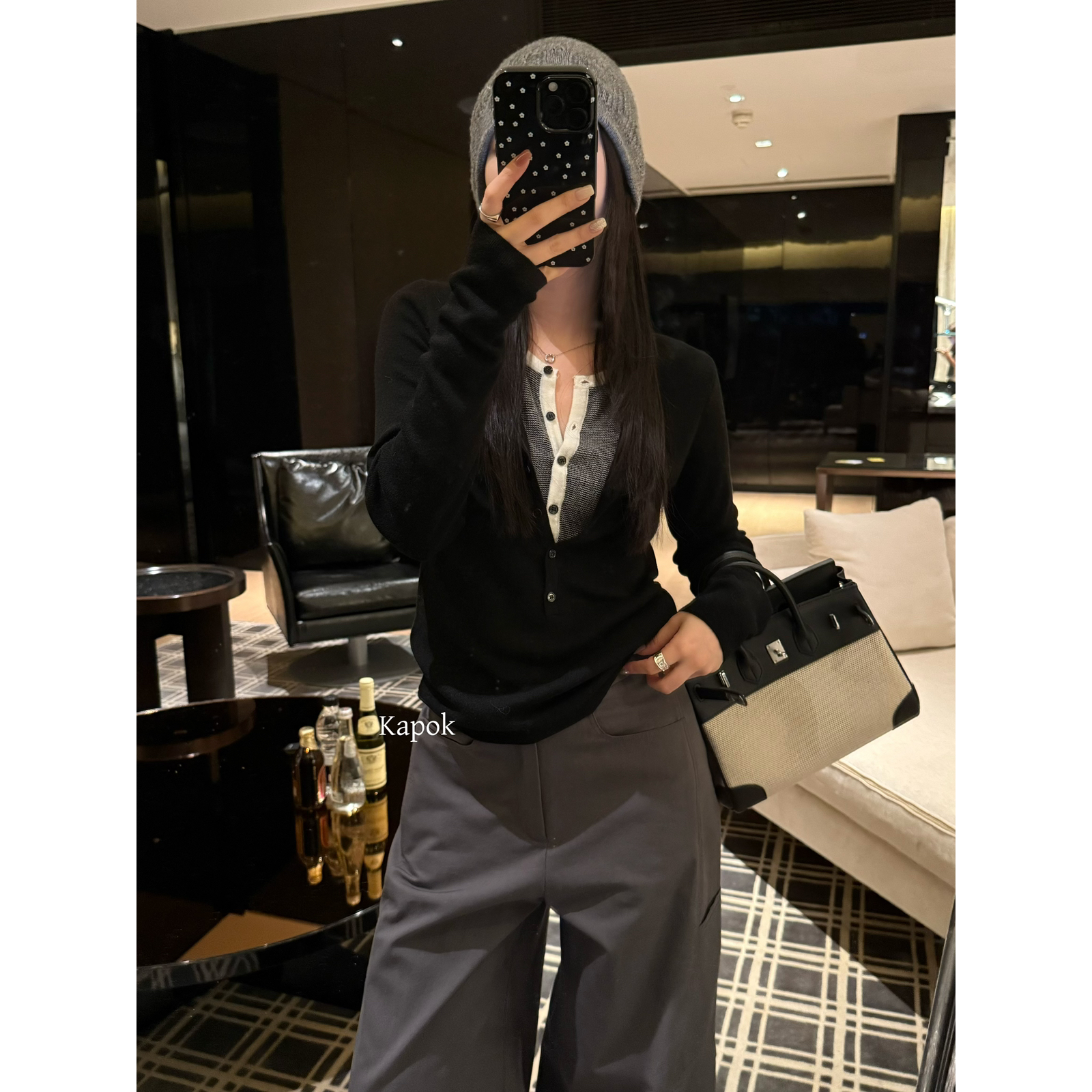 假两件半开扣百搭上衣长袖小衫女