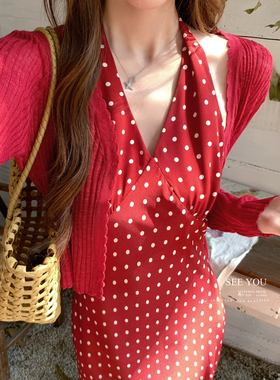 SEE YOU-十三行春夏新款气质休闲一粒扣显瘦防晒针织开衫女261127