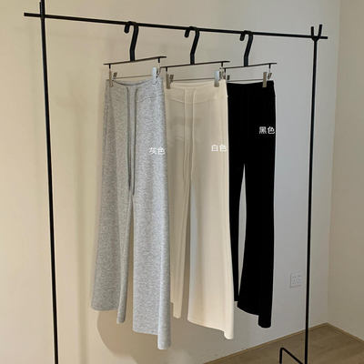 十三行夏季抽绳直筒贝壳卫裤女