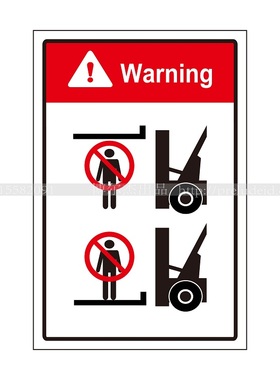 A4534-禁止载人警示标识标牌提醒提示牌贴纸