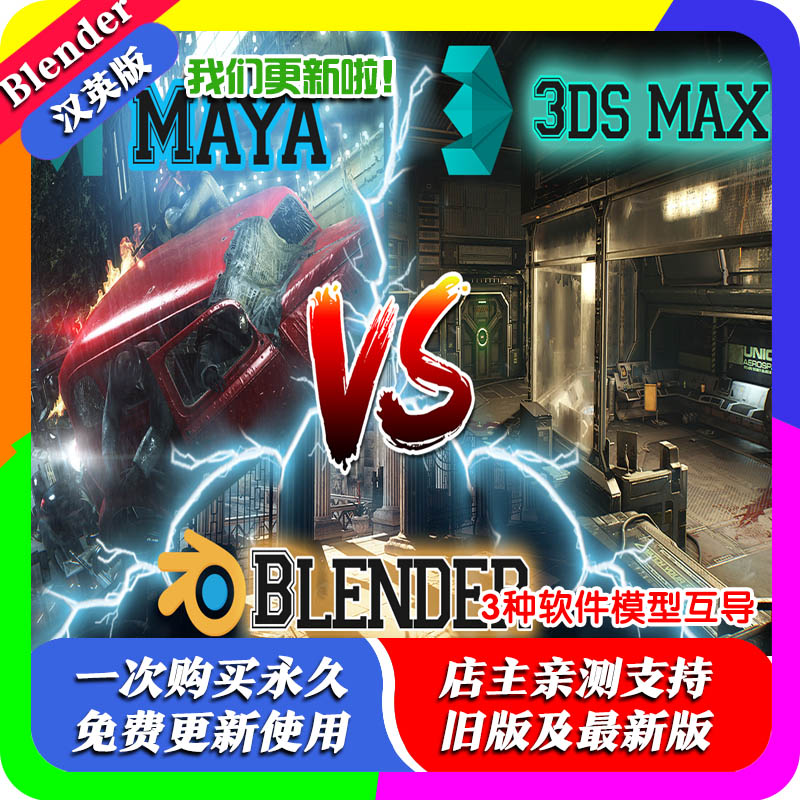 一键搞定Blender 3Ds Max模型互导BMAX Blender 3Ds Max模型互导