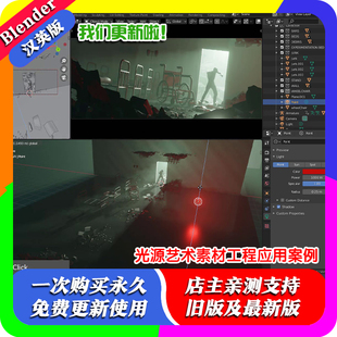Blender源文件art light光源摆放环境打光素材工程源文件教程