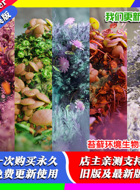 Blender资产 Mossify Biome 12苔藓环境生物群落青苔植被森林景观