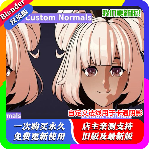 Blender插件 Easy Custom Normals 2.10自定义法线法向简化风格化
