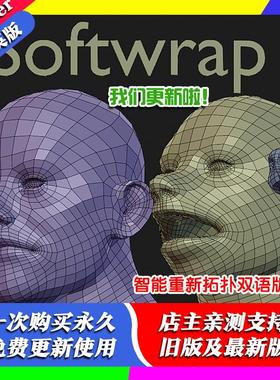 Blender插件 Softwrap 2.15+智能动态重拓扑缩裹重构网格中文版