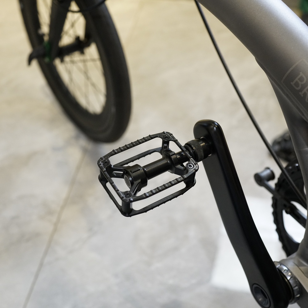 UnionJack小布折叠车改装Tx4钛合金左快拆脚踏三培林235g一对