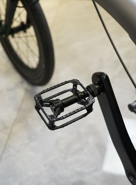 UnionJack小布折叠车改装Tx4钛合金左快拆脚踏三培林235g一对