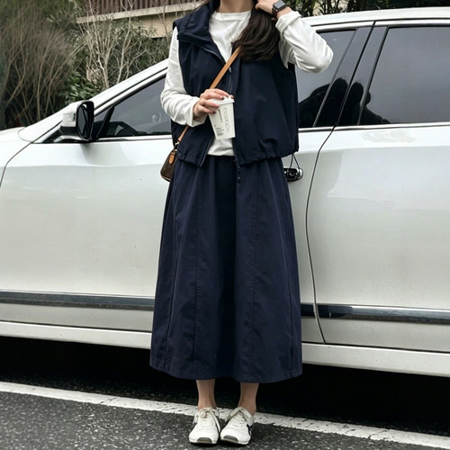 藏青色花苞裙真的夯爆了！