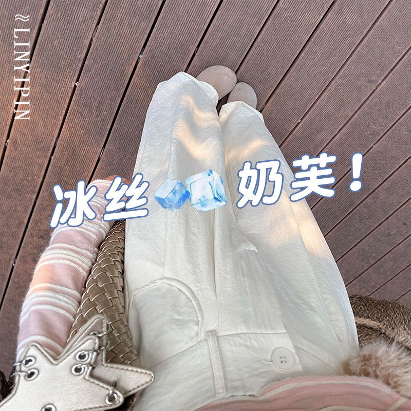 不愧是白色奶芙裤～好舒服还显瘦图片