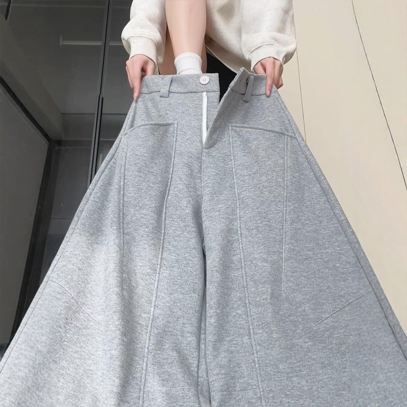 灰色休闲阔腿弯刀裤子女款春季大码胖mm显瘦慵懒风香蕉运动卫裤潮,女装/女士精品,大码裤装,淘宝优惠券,粉丝福利购,淘宝优惠卷