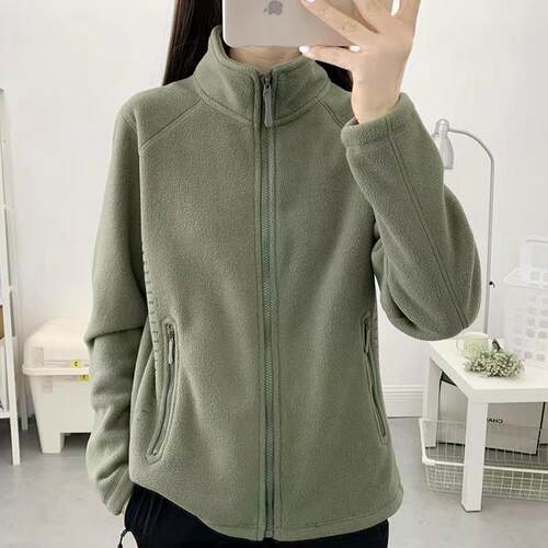 户外抓绒衣男女双面摇粒绒外套防风加厚休闲运动开衫冲锋衣内胆