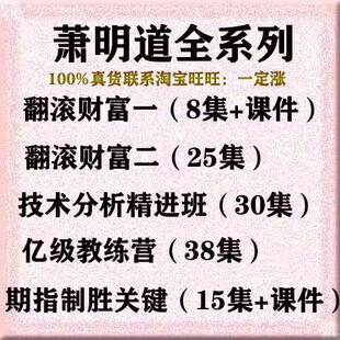 萧明道翻滚财富亿级教练营技术精进班股指期货制胜关键视频全集