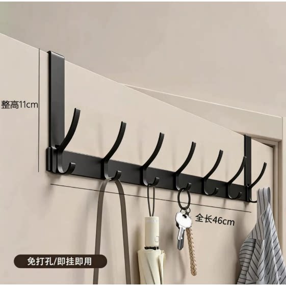 门后挂钩排钩衣服免打孔门上卧室