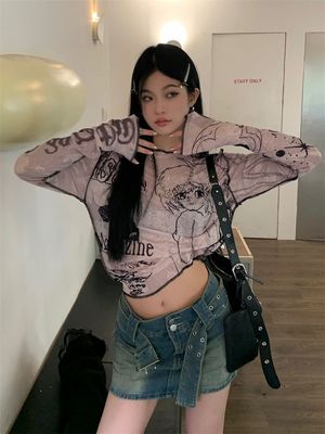 短款修身显瘦打底衫印花T恤小众