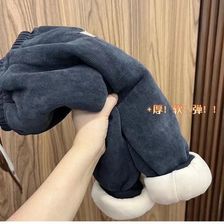 长裤棉棉裤男小童保暖加厚裤