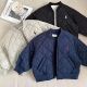 儿童加厚棉服保暖男童冬款 棉衣宝宝纯色棒球服外套小童棉袄女夹棉