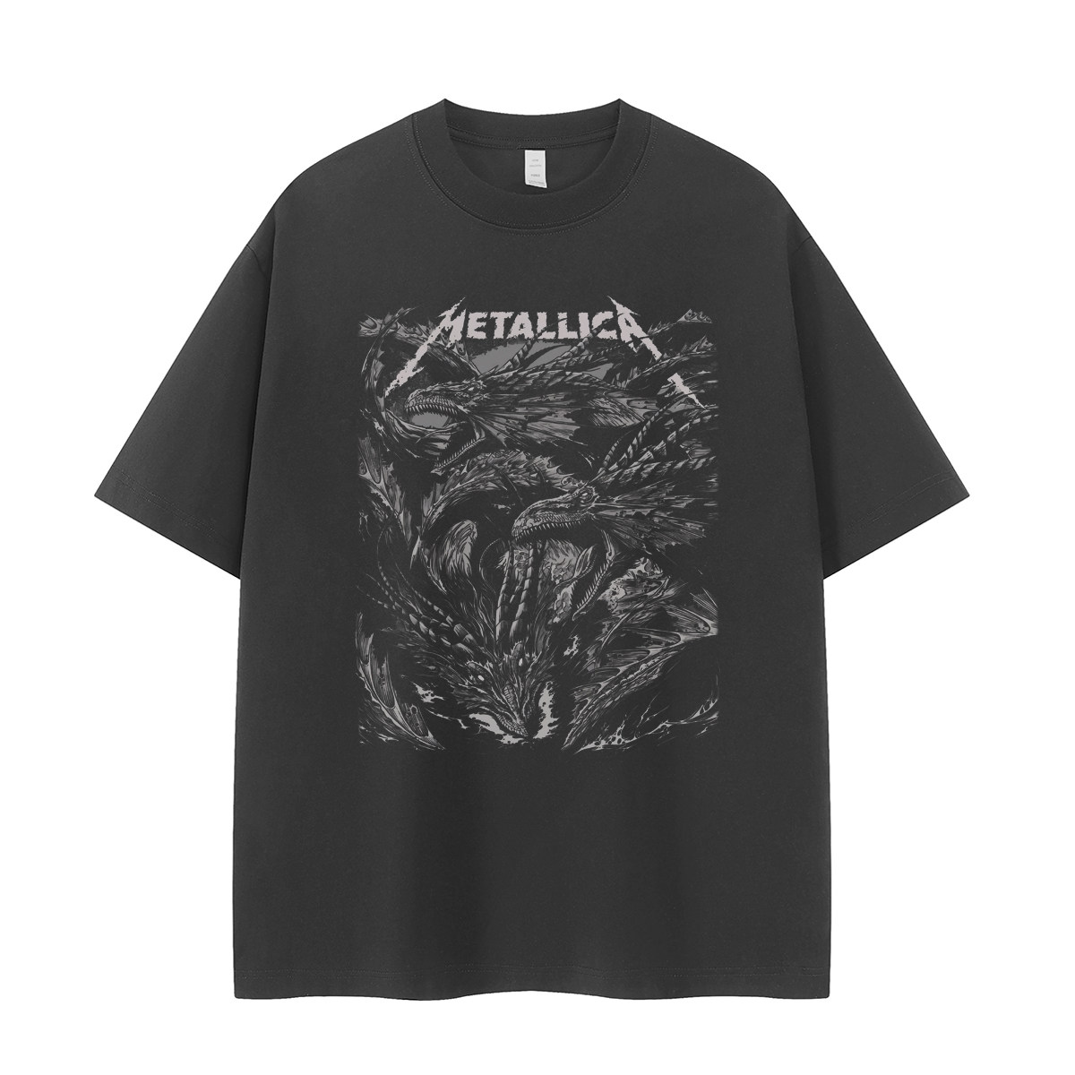 Metallica乐队复古美式短袖T恤