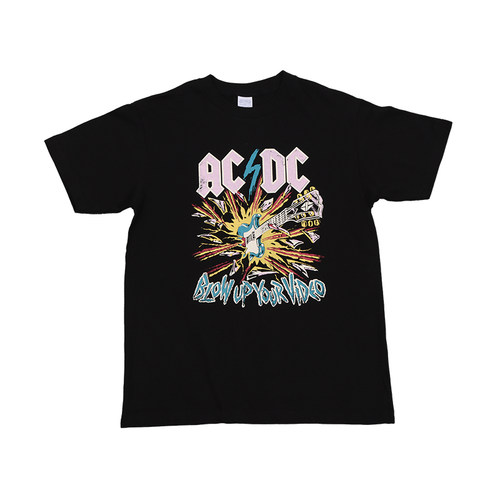 ACDC复古摇滚正肩短袖T恤男