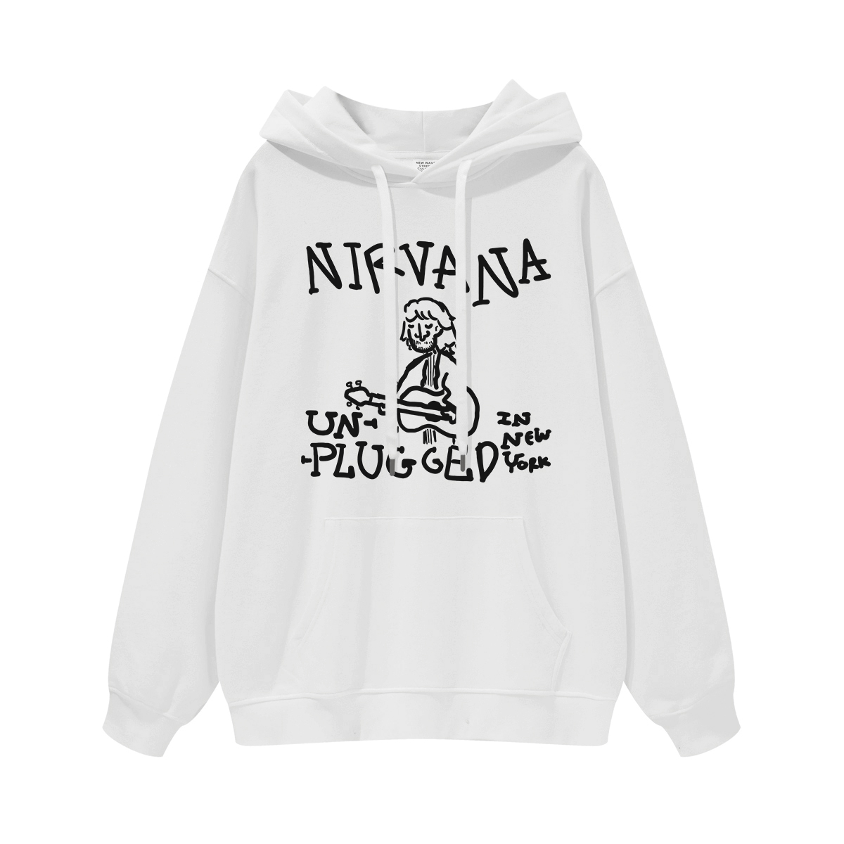 KurtCobain摇滚风圆领连帽卫衣