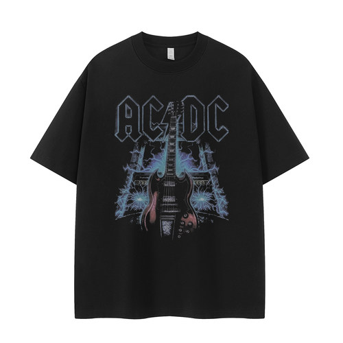 AC/DC乐队复古美式街头短袖T恤